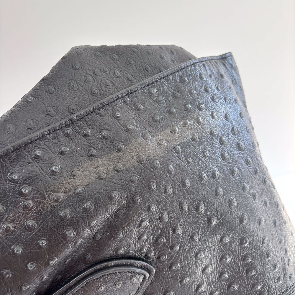 LIEBESKIND OSTRICH SHOPPER BLACK