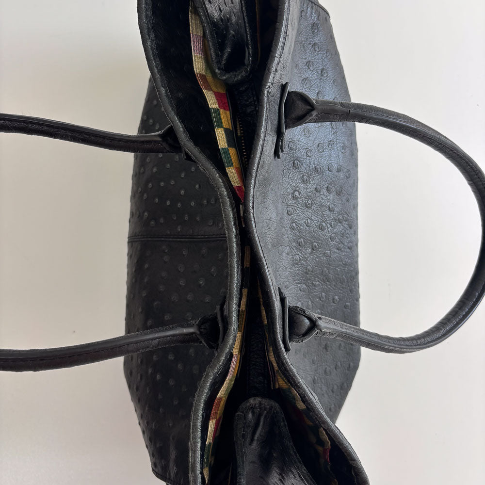 LIEBESKIND OSTRICH SHOPPER BLACK