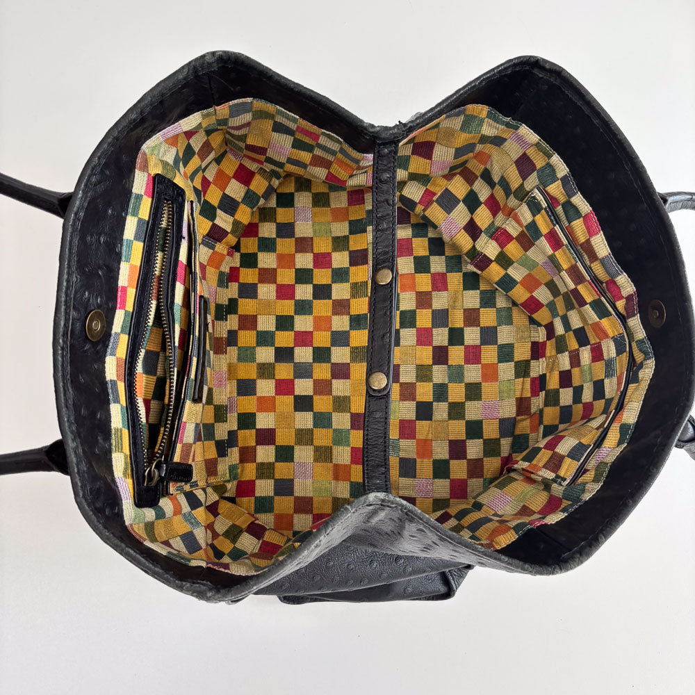 LIEBESKIND OSTRICH SHOPPER BLACK