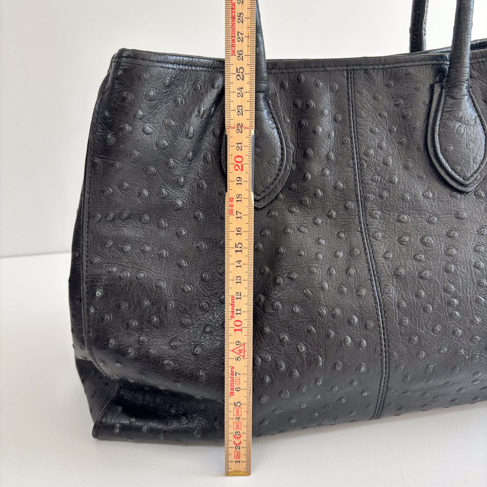 LIEBESKIND OSTRICH SHOPPER BLACK