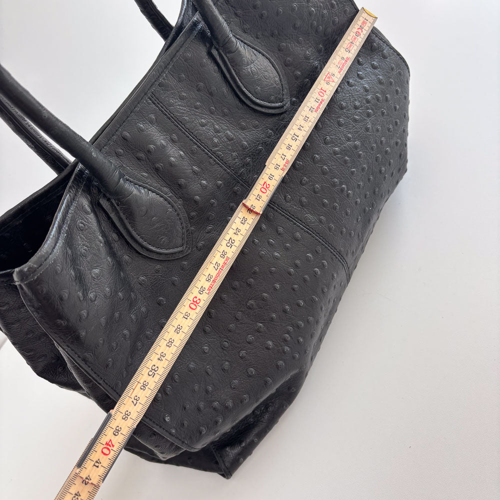 LIEBESKIND OSTRICH SHOPPER BLACK