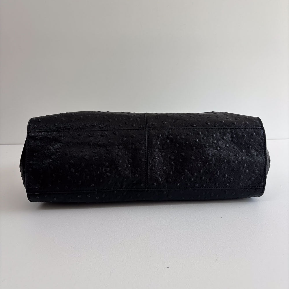 LIEBESKIND OSTRICH SHOPPER BLACK