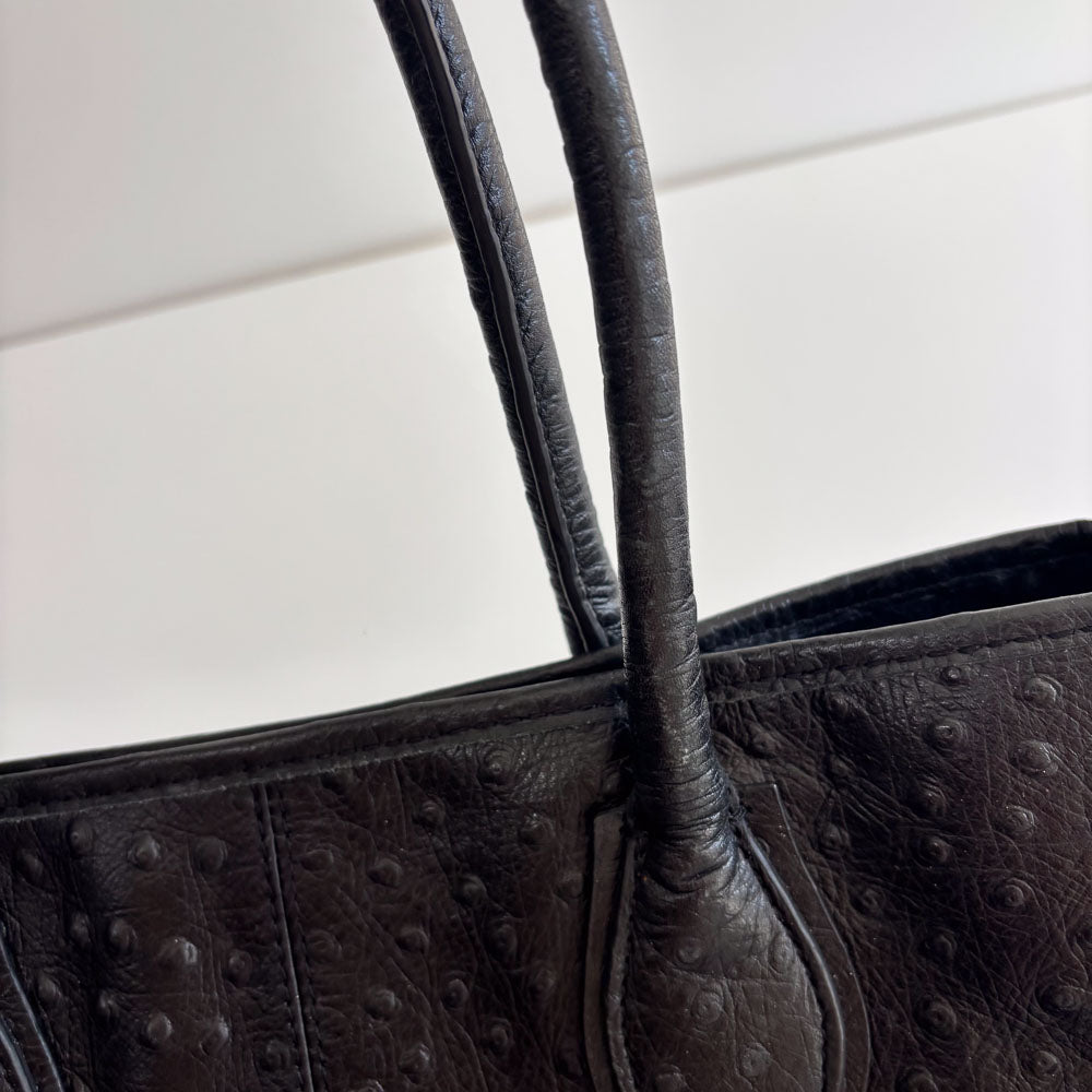 LIEBESKIND OSTRICH SHOPPER BLACK
