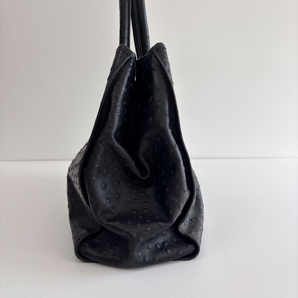 LIEBESKIND OSTRICH SHOPPER BLACK