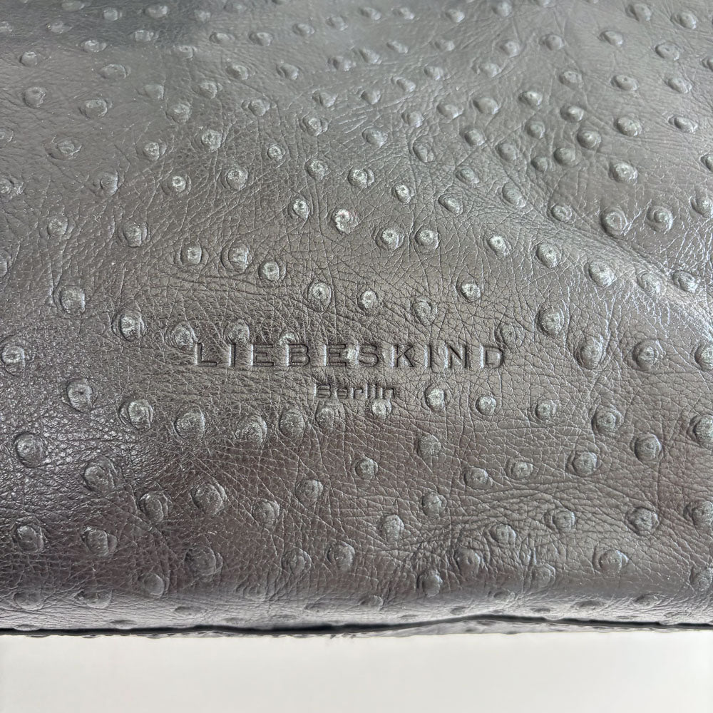 LIEBESKIND OSTRICH SHOPPER BLACK