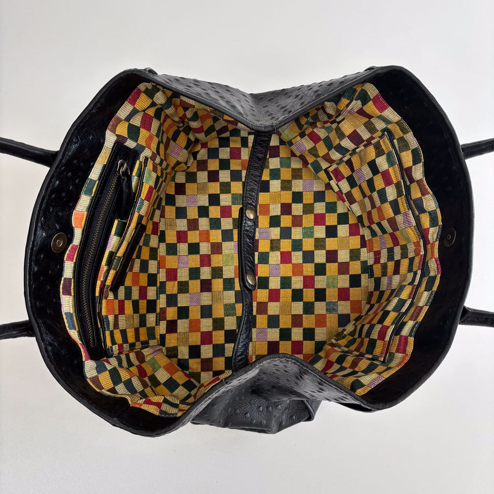 LIEBESKIND OSTRICH SHOPPER BLACK