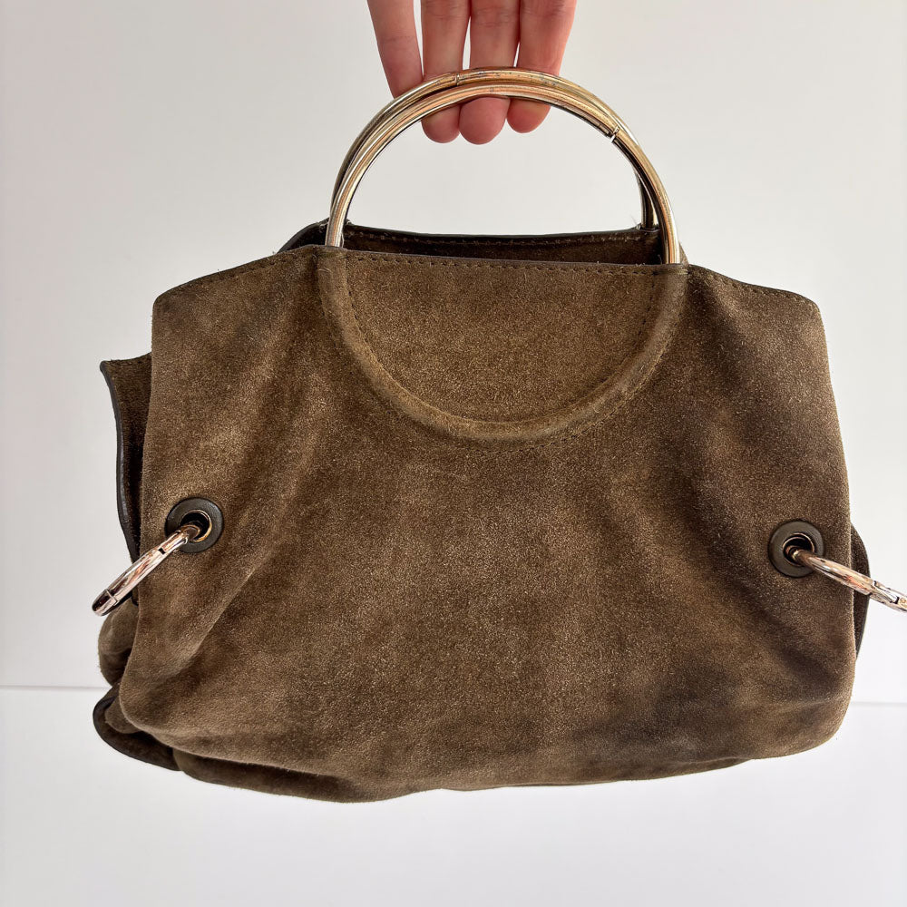 LIEBESKIND SUEDE HANDLE BAG