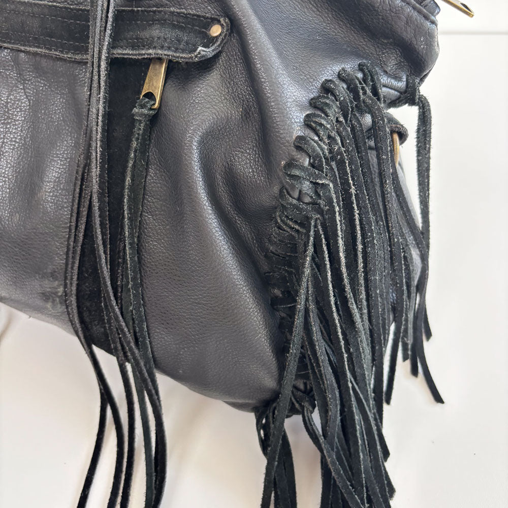LIEBESKIND FRINGE SHOPPER BLACK