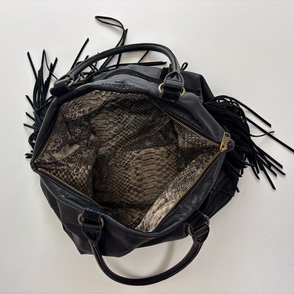 LIEBESKIND FRINGE SHOPPER BLACK