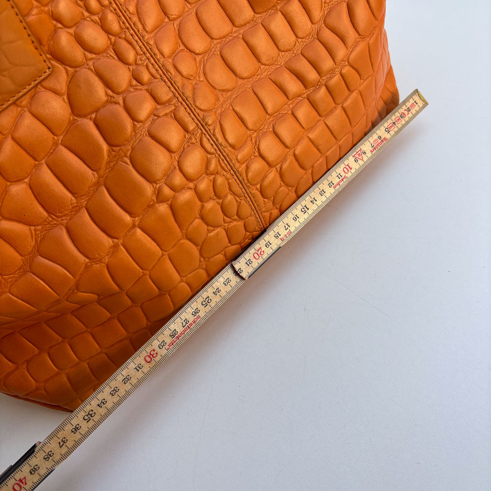 LIEBESKIND KROKO SHOPPER PUMPKIN