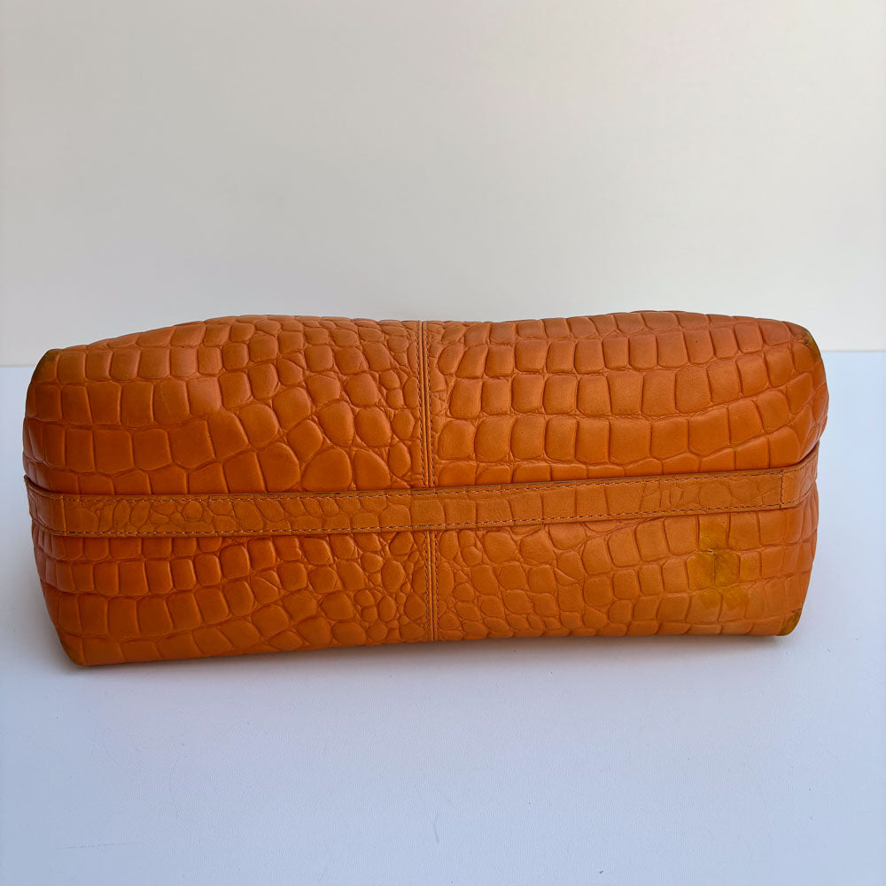 LIEBESKIND KROKO SHOPPER PUMPKIN