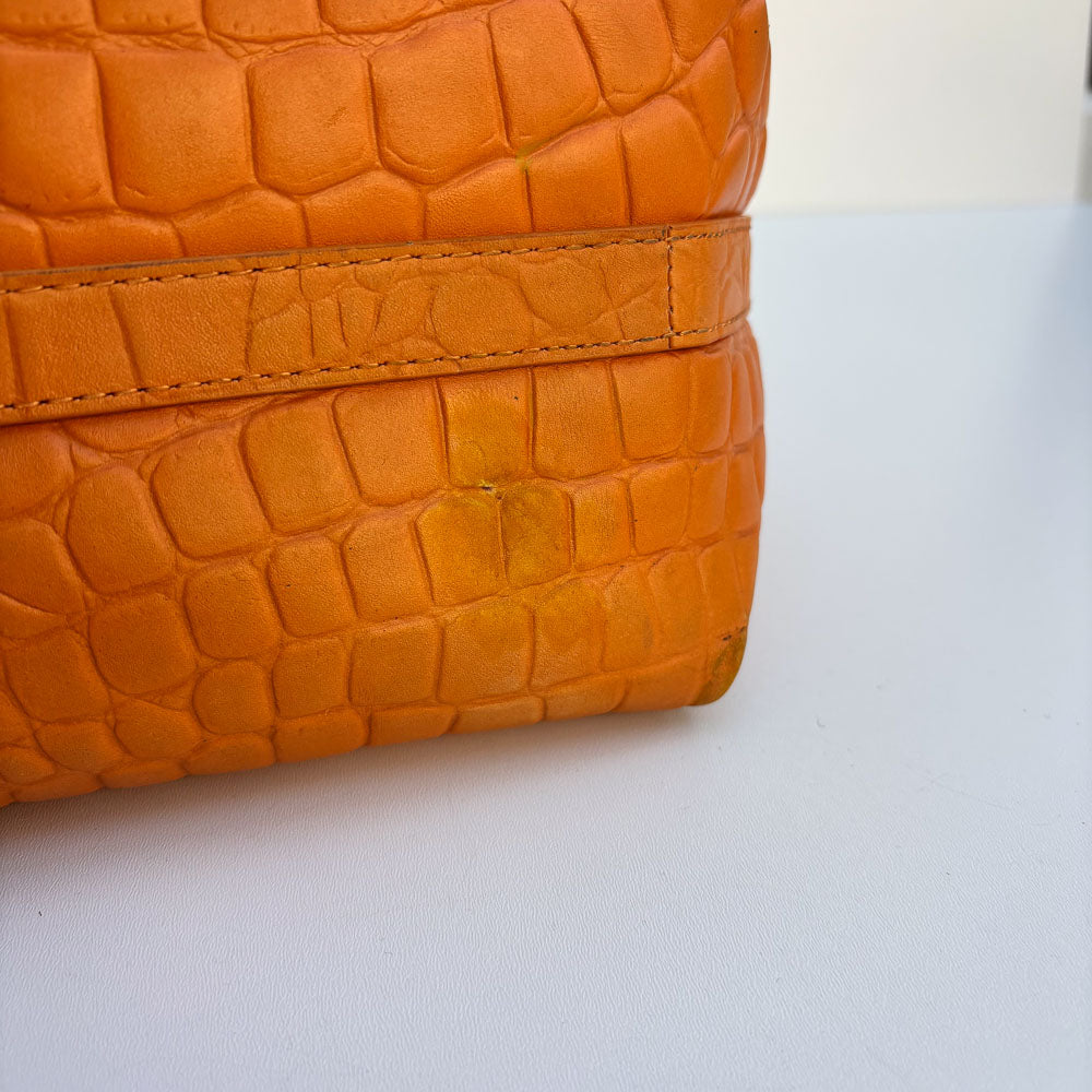 LIEBESKIND KROKO SHOPPER PUMPKIN
