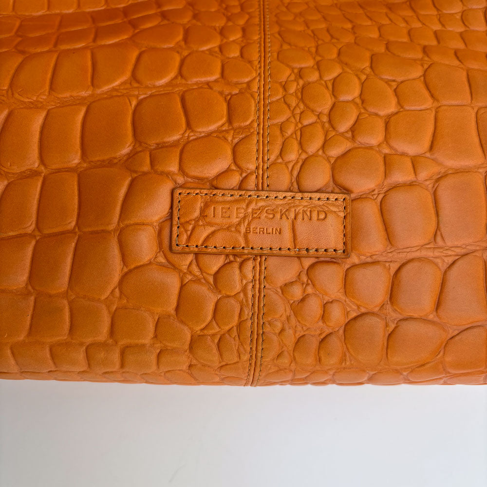 LIEBESKIND KROKO SHOPPER PUMPKIN