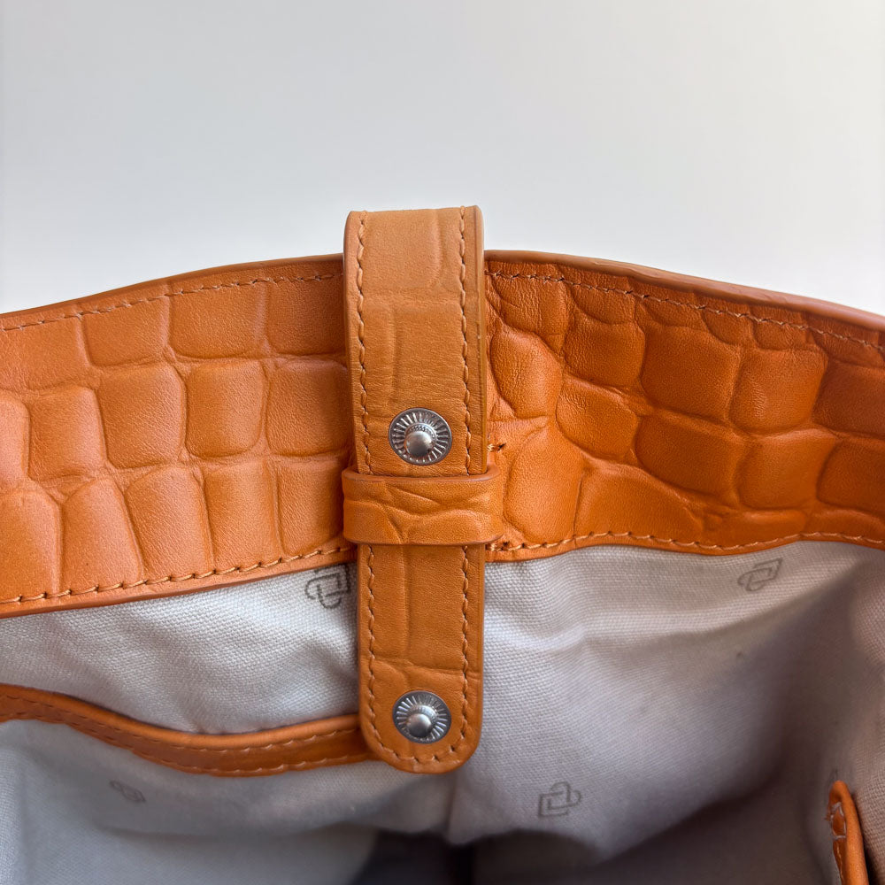 LIEBESKIND KROKO SHOPPER PUMPKIN