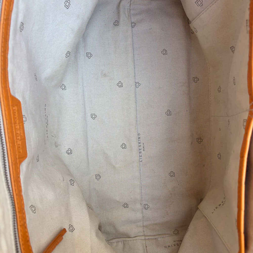 LIEBESKIND KROKO SHOPPER PUMPKIN
