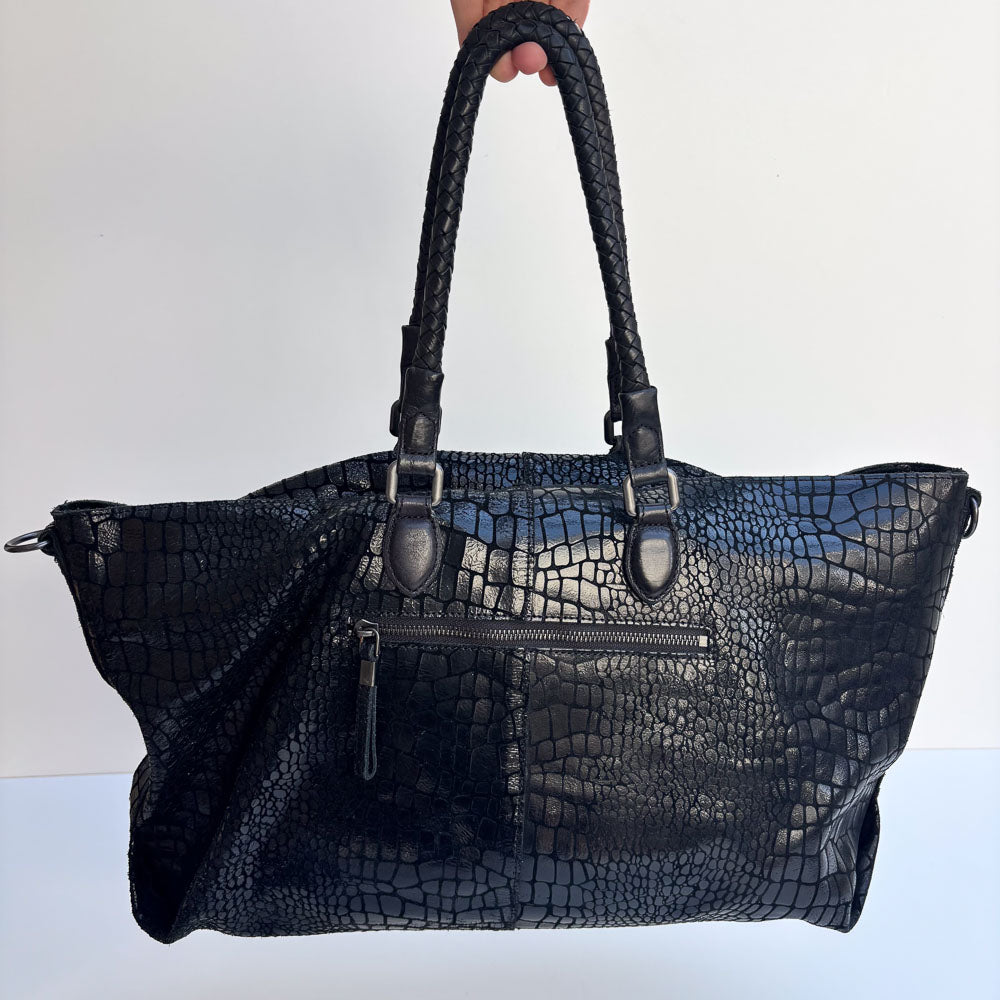 LIEBESKIND METALLIC KROKO SHOPPER