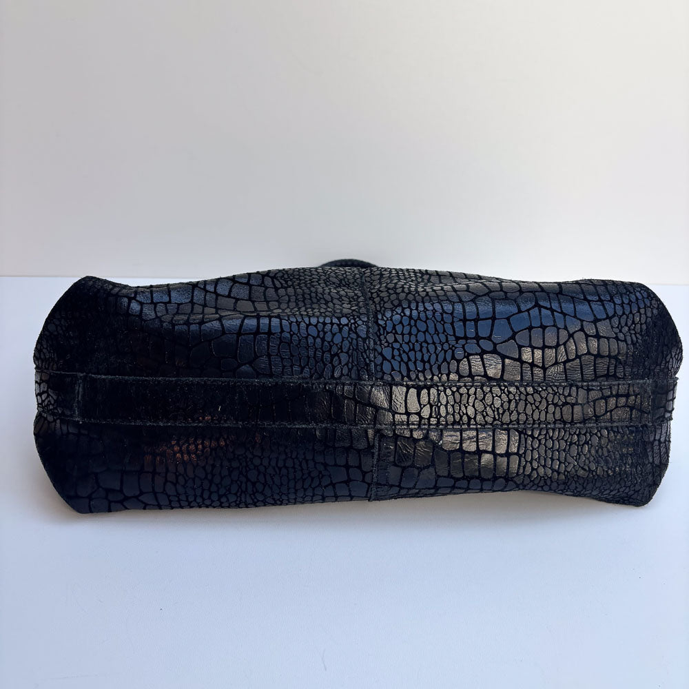 LIEBESKIND METALLIC KROKO SHOPPER