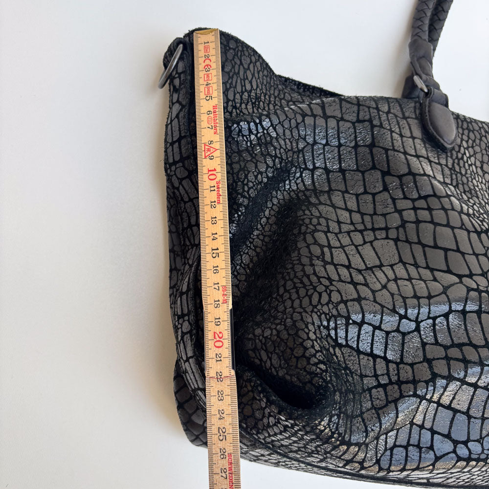 LIEBESKIND METALLIC KROKO SHOPPER