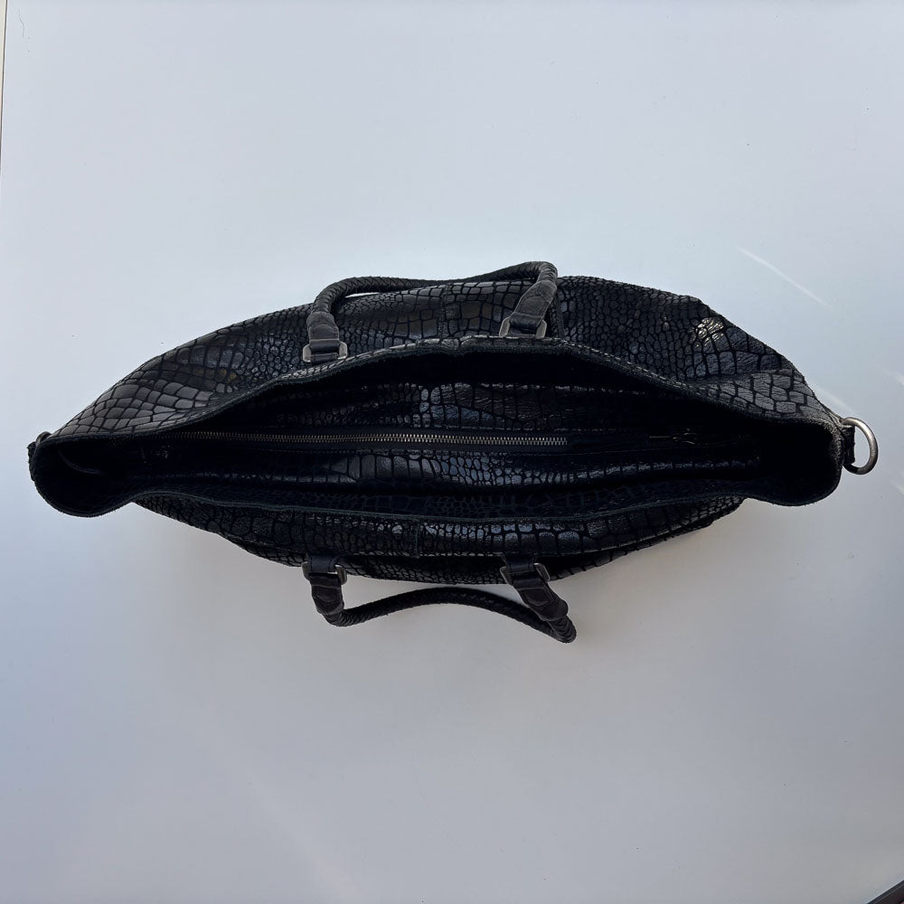 LIEBESKIND METALLIC KROKO SHOPPER