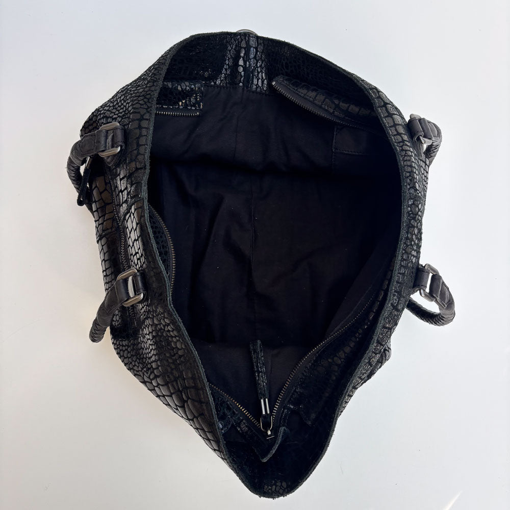 LIEBESKIND METALLIC KROKO SHOPPER