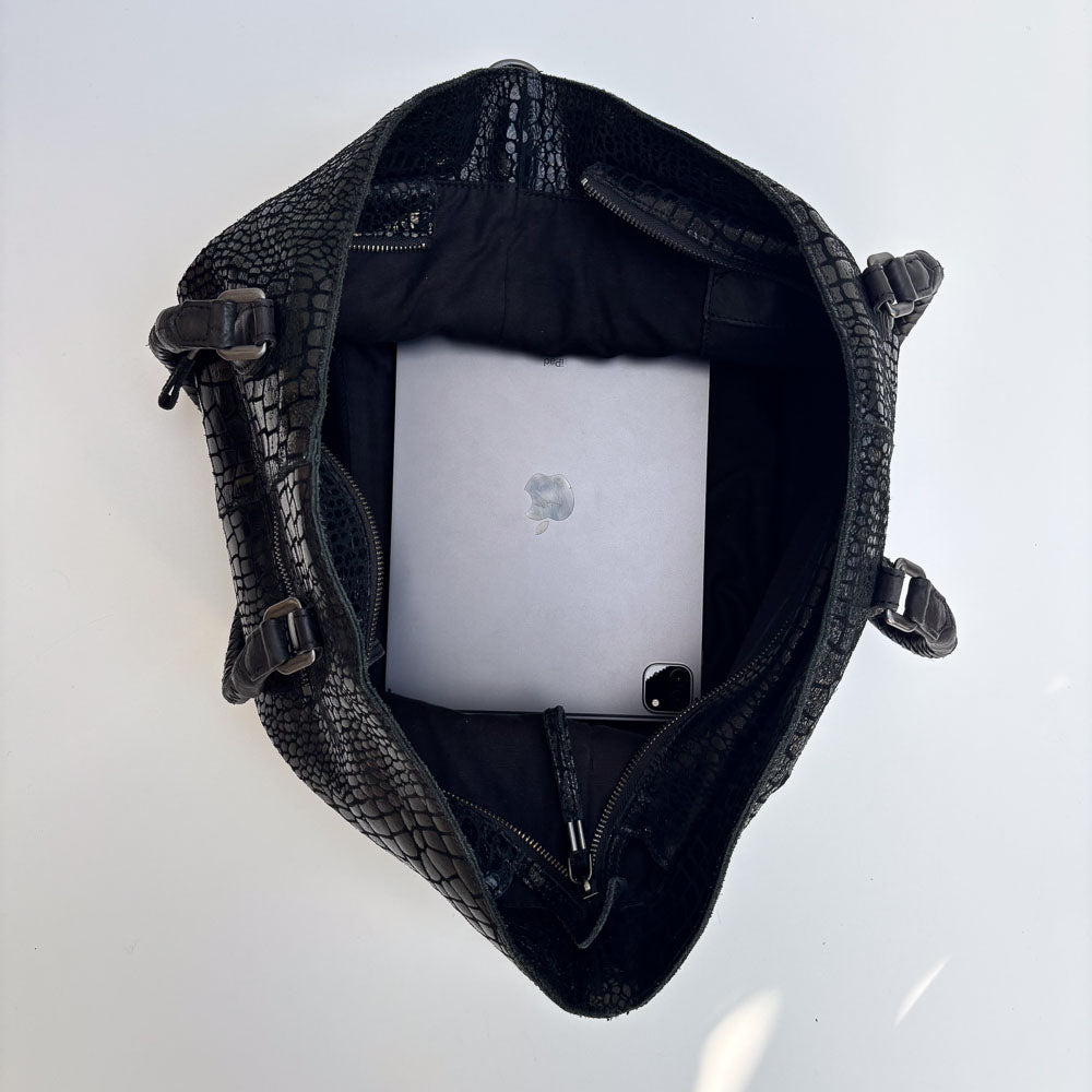 LIEBESKIND METALLIC KROKO SHOPPER