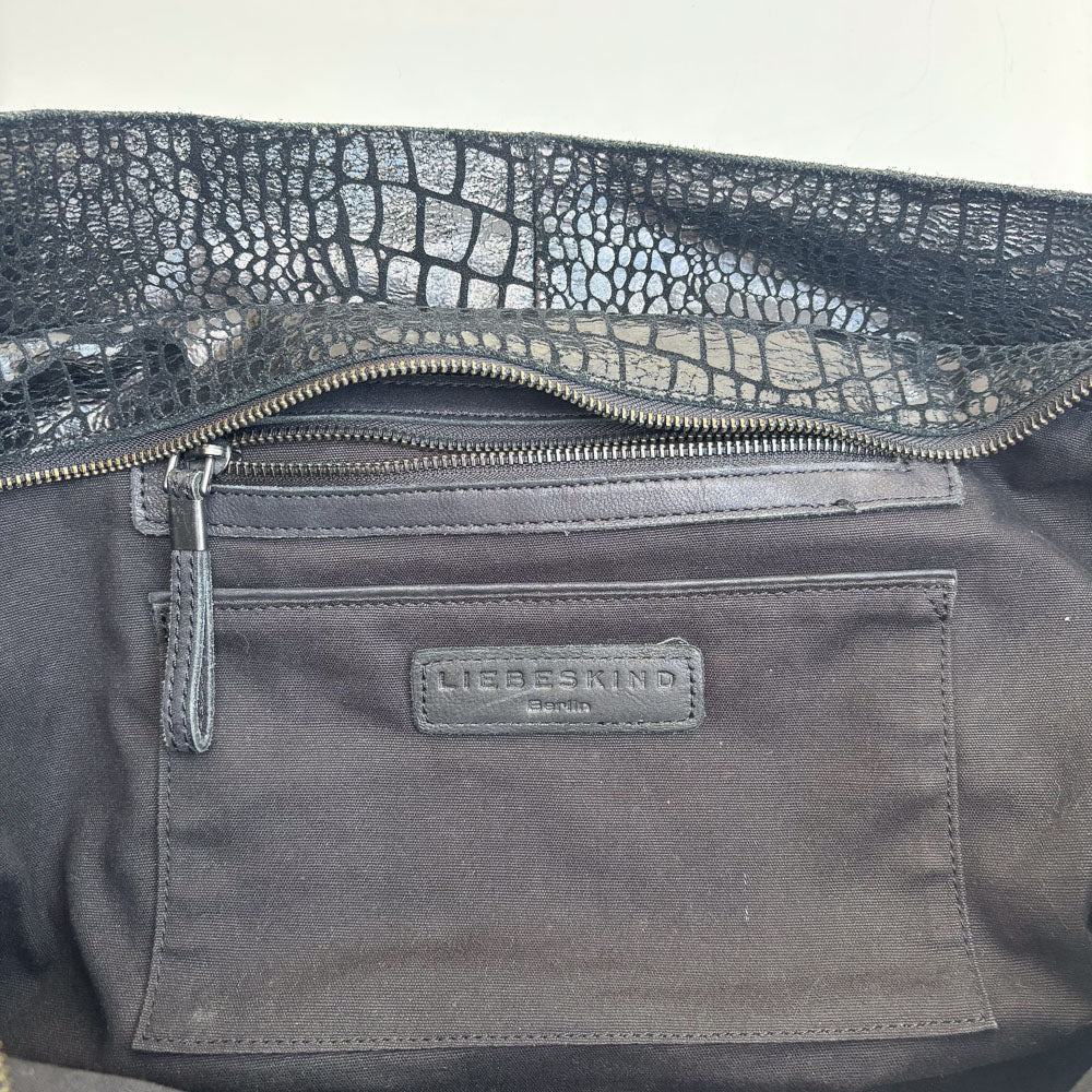 LIEBESKIND METALLIC KROKO SHOPPER