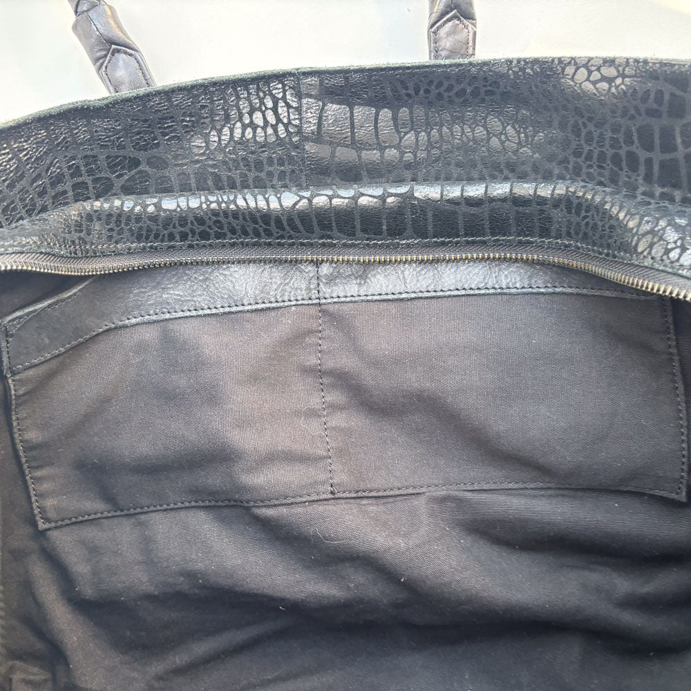 LIEBESKIND METALLIC KROKO SHOPPER