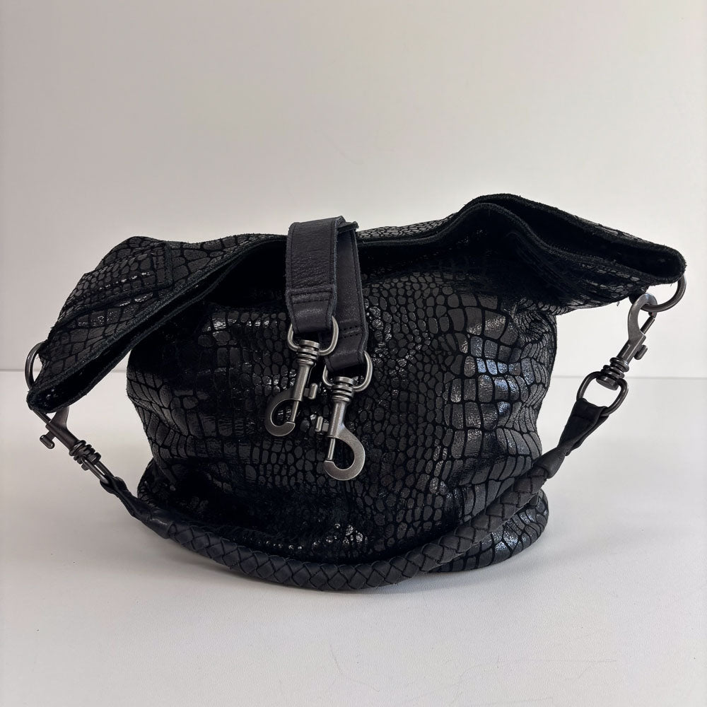 LIEBESKIND SNAKE HOBO BLACK