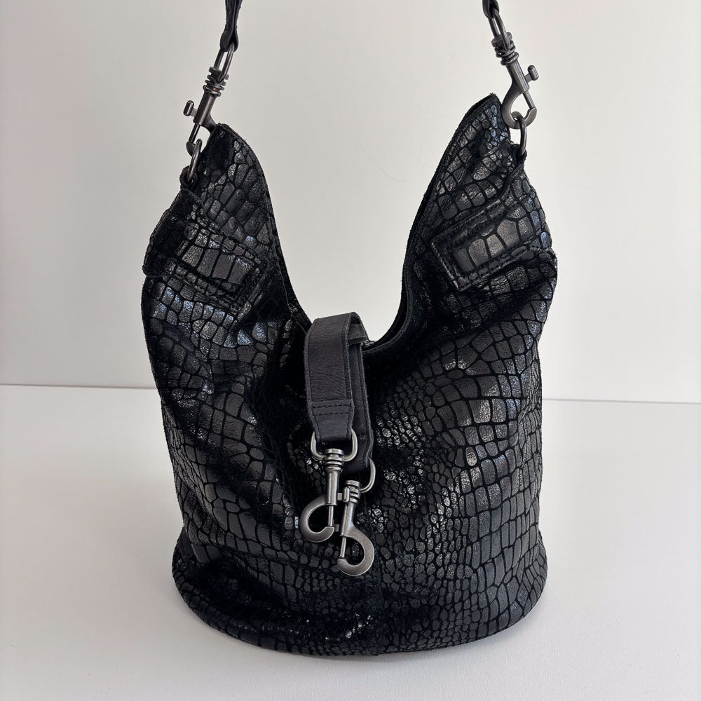LIEBESKIND SNAKE HOBO BLACK