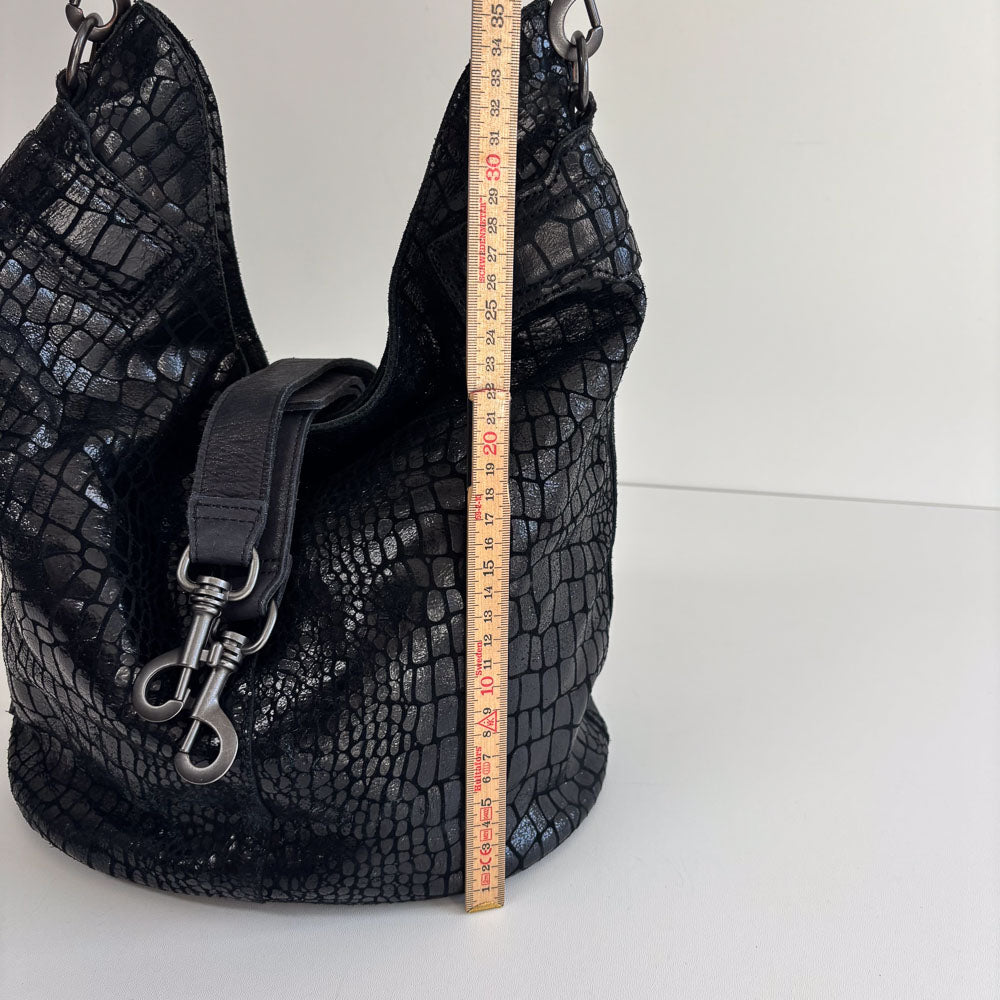 LIEBESKIND SNAKE HOBO BLACK