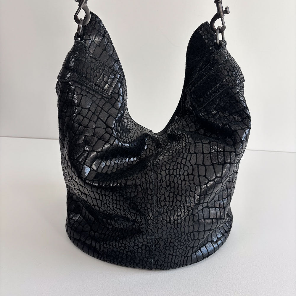 LIEBESKIND SNAKE HOBO BLACK
