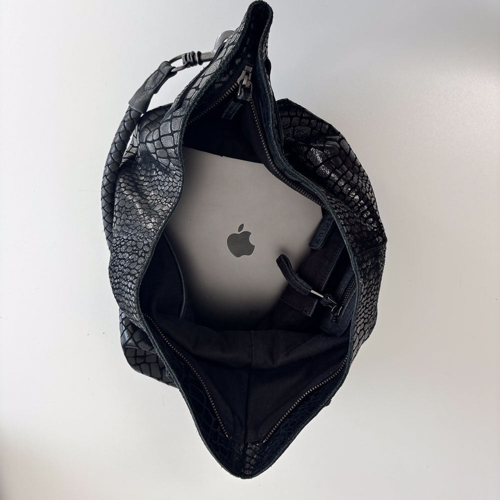 LIEBESKIND SNAKE HOBO BLACK