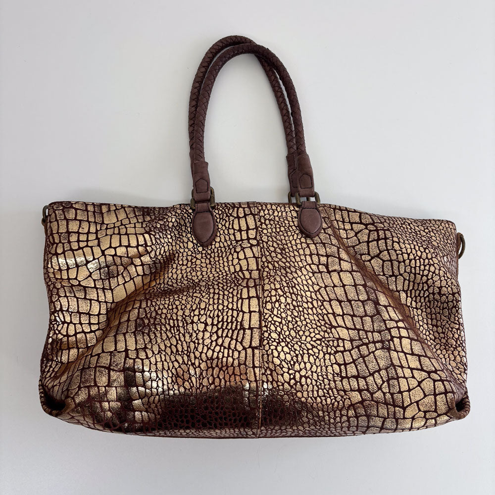LIEBESKIND METALLIC KROKO SHOPPER