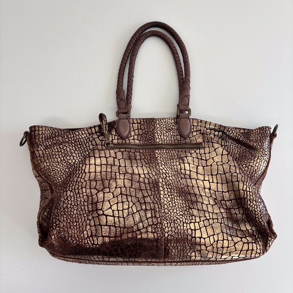 LIEBESKIND METALLIC KROKO SHOPPER