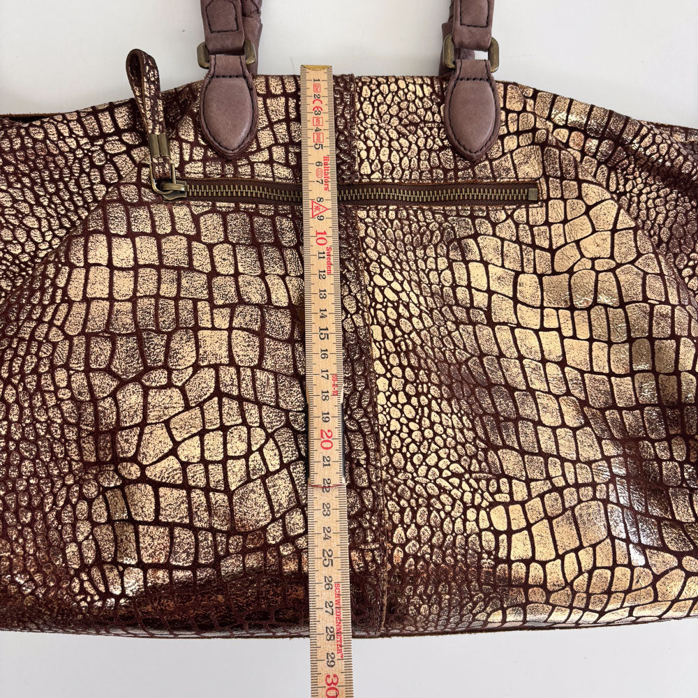 LIEBESKIND METALLIC KROKO SHOPPER