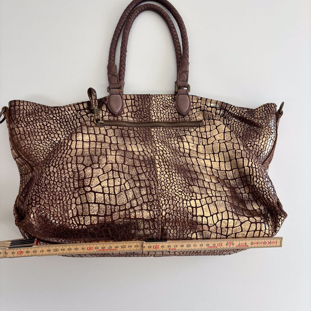 LIEBESKIND METALLIC KROKO SHOPPER