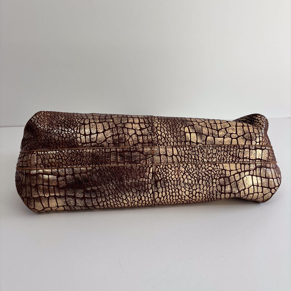 LIEBESKIND METALLIC KROKO SHOPPER
