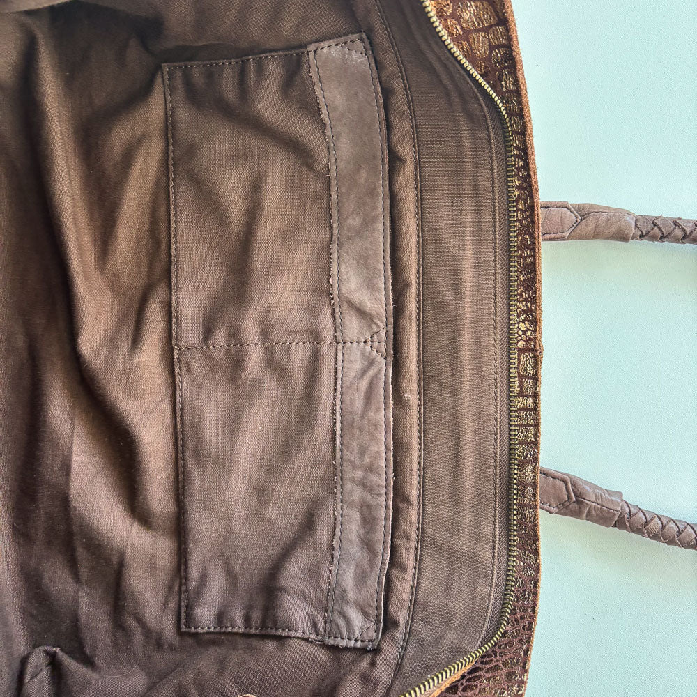 LIEBESKIND METALLIC KROKO SHOPPER