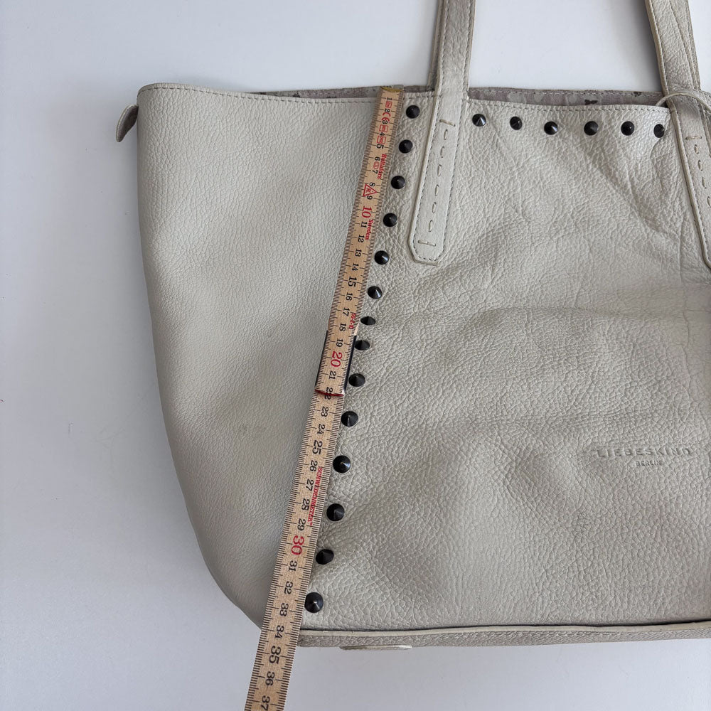 LIEBESKIND STUDS SHOPPER WHITE