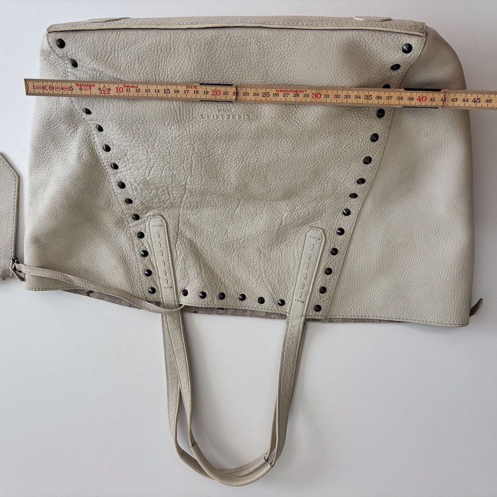 LIEBESKIND STUDS SHOPPER WHITE