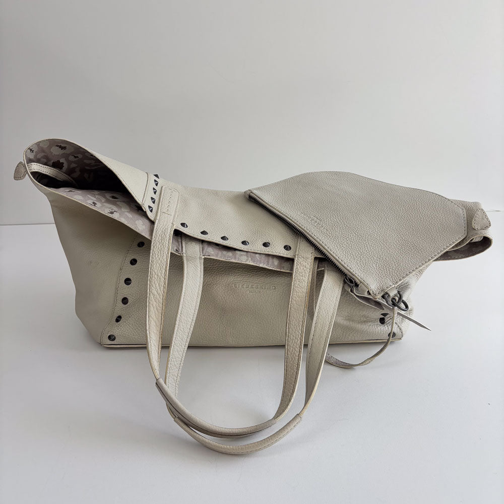 LIEBESKIND STUDS SHOPPER WHITE