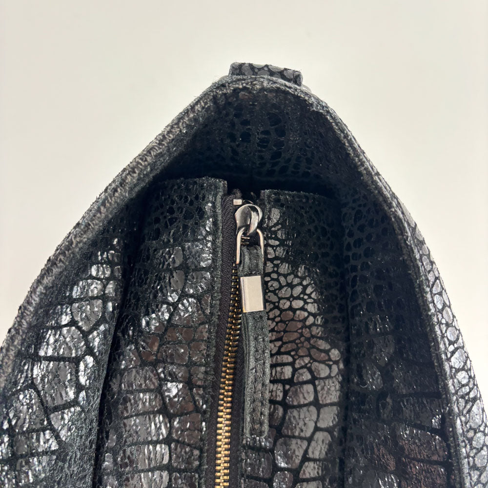 LIEBESKIND METALLIC KROKO SHOPPER