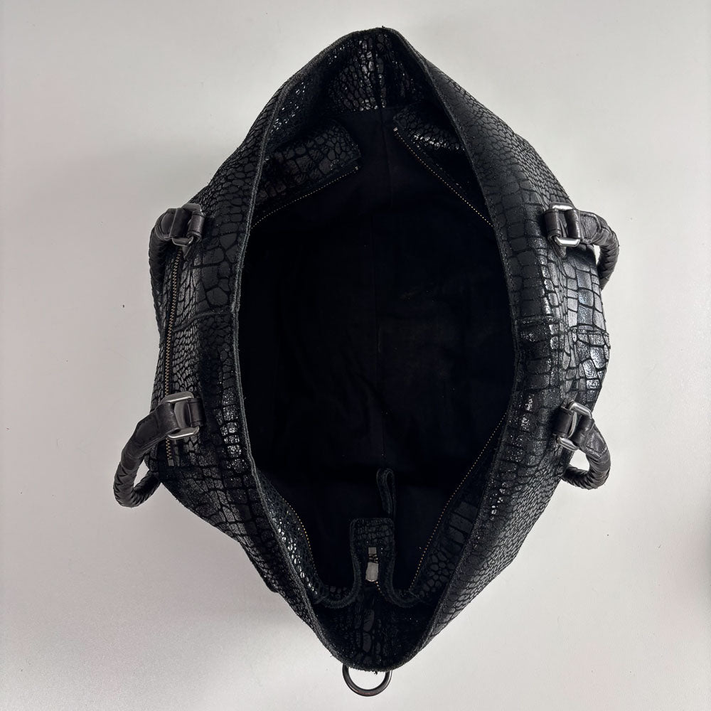 LIEBESKIND METALLIC KROKO SHOPPER