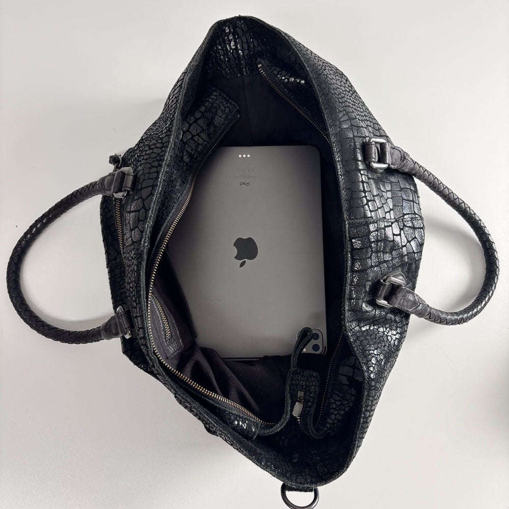 LIEBESKIND METALLIC KROKO SHOPPER