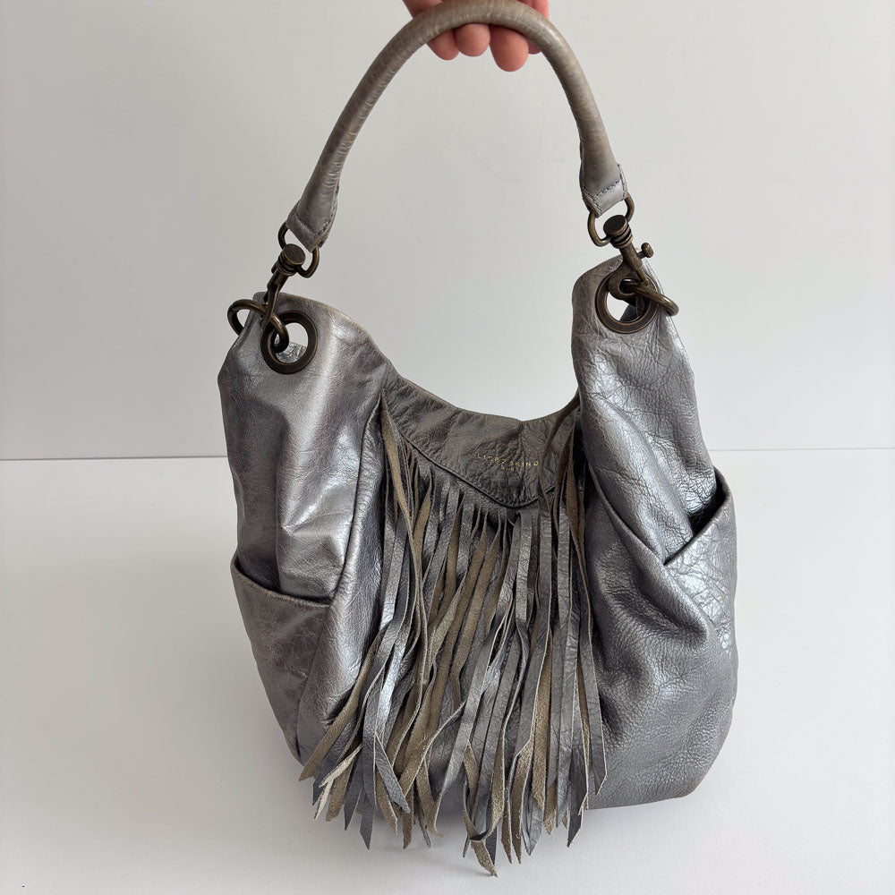 LIEBESKIND METALLIC FRINGE HOBO