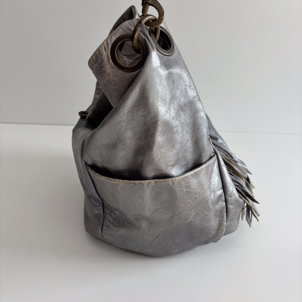 LIEBESKIND METALLIC FRINGE HOBO