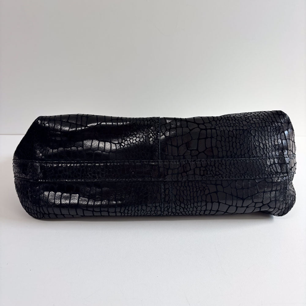 LIEBESKIND METALLIC KROKO SHOPPER