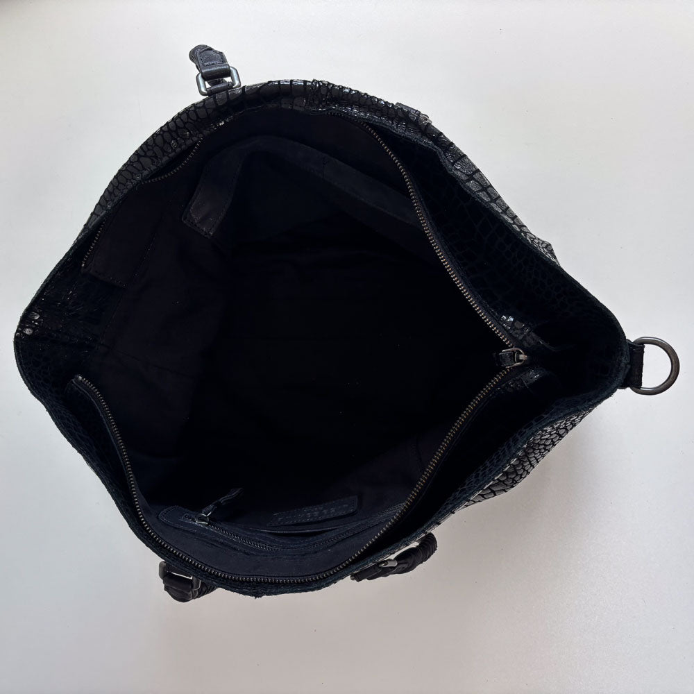 LIEBESKIND METALLIC KROKO SHOPPER