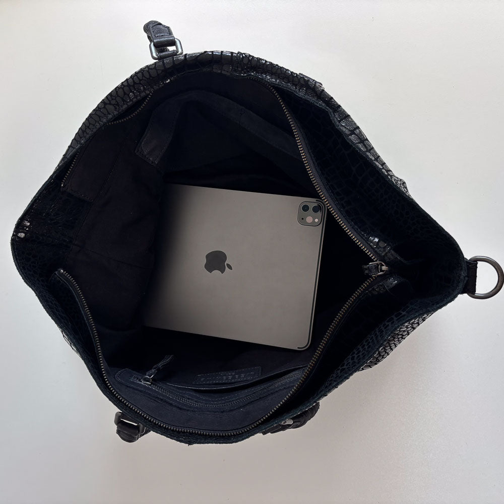 LIEBESKIND METALLIC KROKO SHOPPER