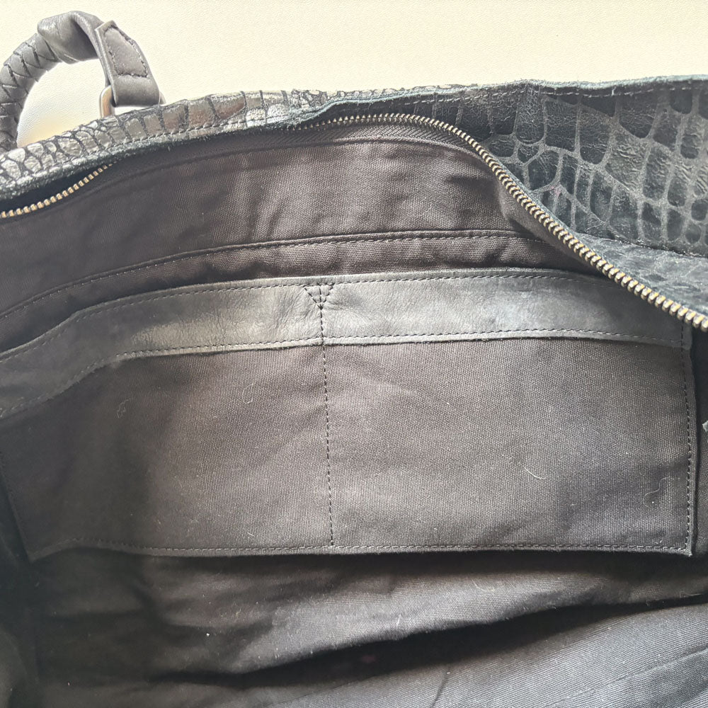 LIEBESKIND METALLIC KROKO SHOPPER